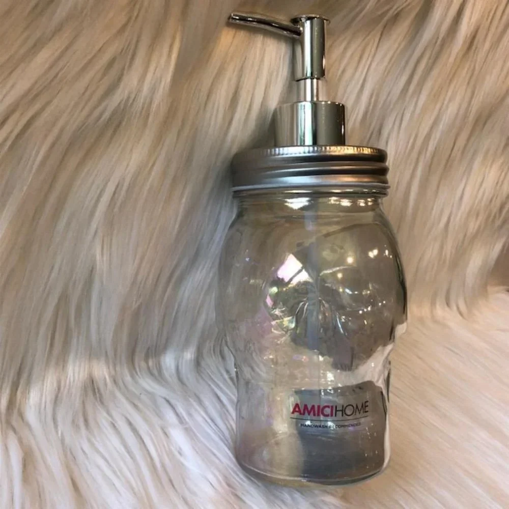 Amici Home Iridescent Skull Soap Dispenser